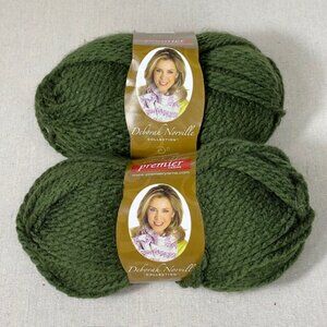 LOT 2 Premier Yarn Serenity Chunky AFTER DARK Green Deborah Norville 5-Bulky NEW
